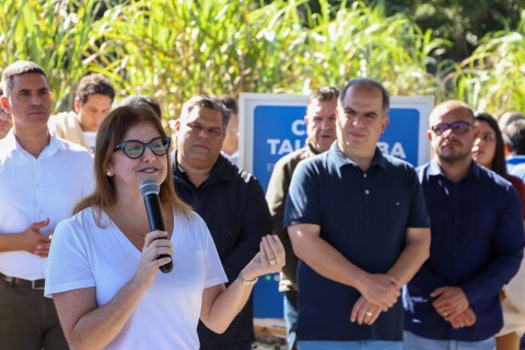 Prefeita de Mogi das Cruzes, Mara Bertaiolli dá início à obra do Cempre em distrito da cidade